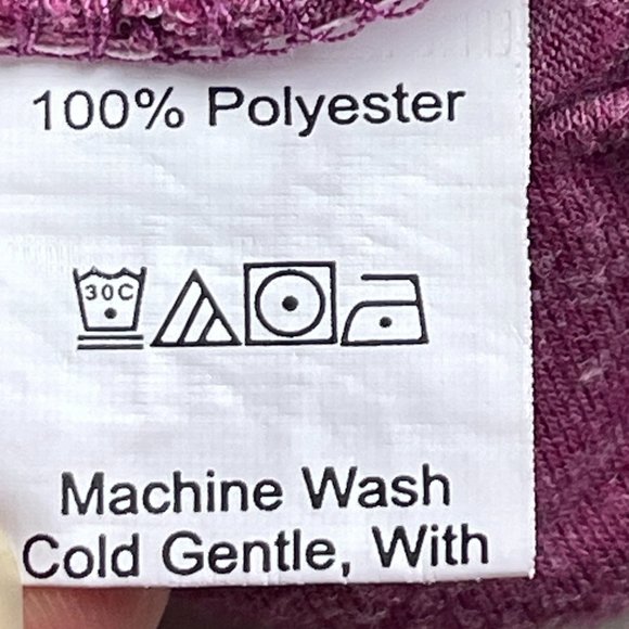 Casual Tunic Top Sweatshirt Womens Size 2XL Wine Red Side Ruched Wooden Buttons‎ - Picture 8 of 10